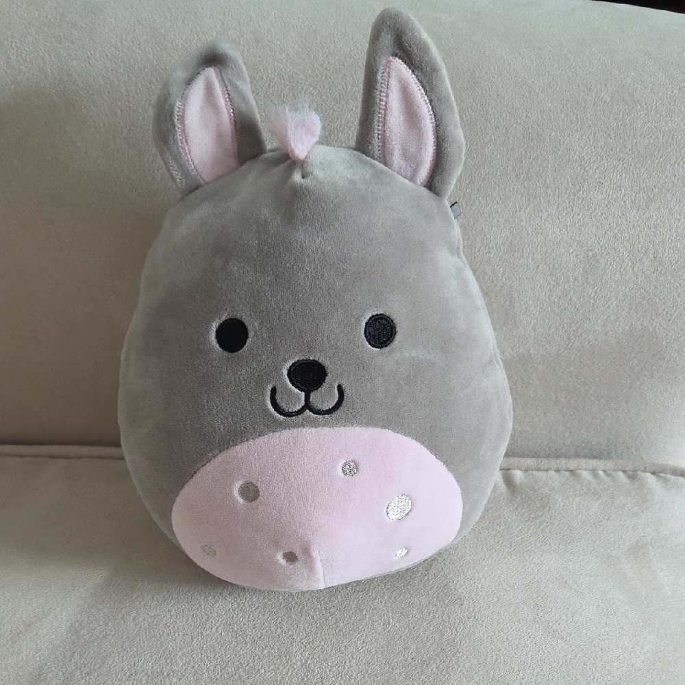 Gray and Pink Bunny Plush Toy
